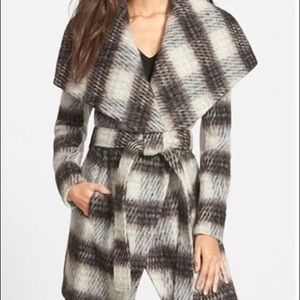 BCBGeneration Plaid Wrap Coat